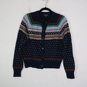 J. Crew Multicolor Patterned Cardigan